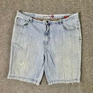 Reunion Jean Shorts Men's‎ Size 42 Blue Light Wash Vintage Y2K Baggy Streetwear